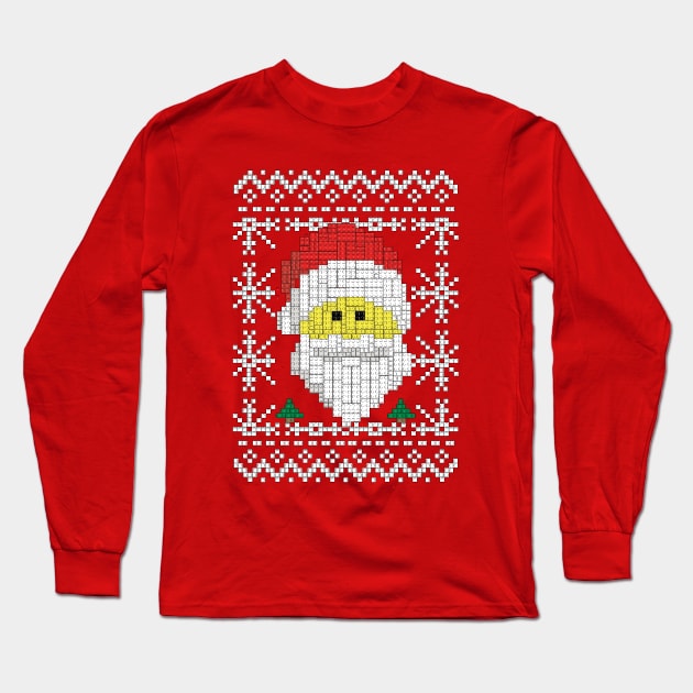 Santa ugly sweater Long Sleeve T-Shirt by Piercek25